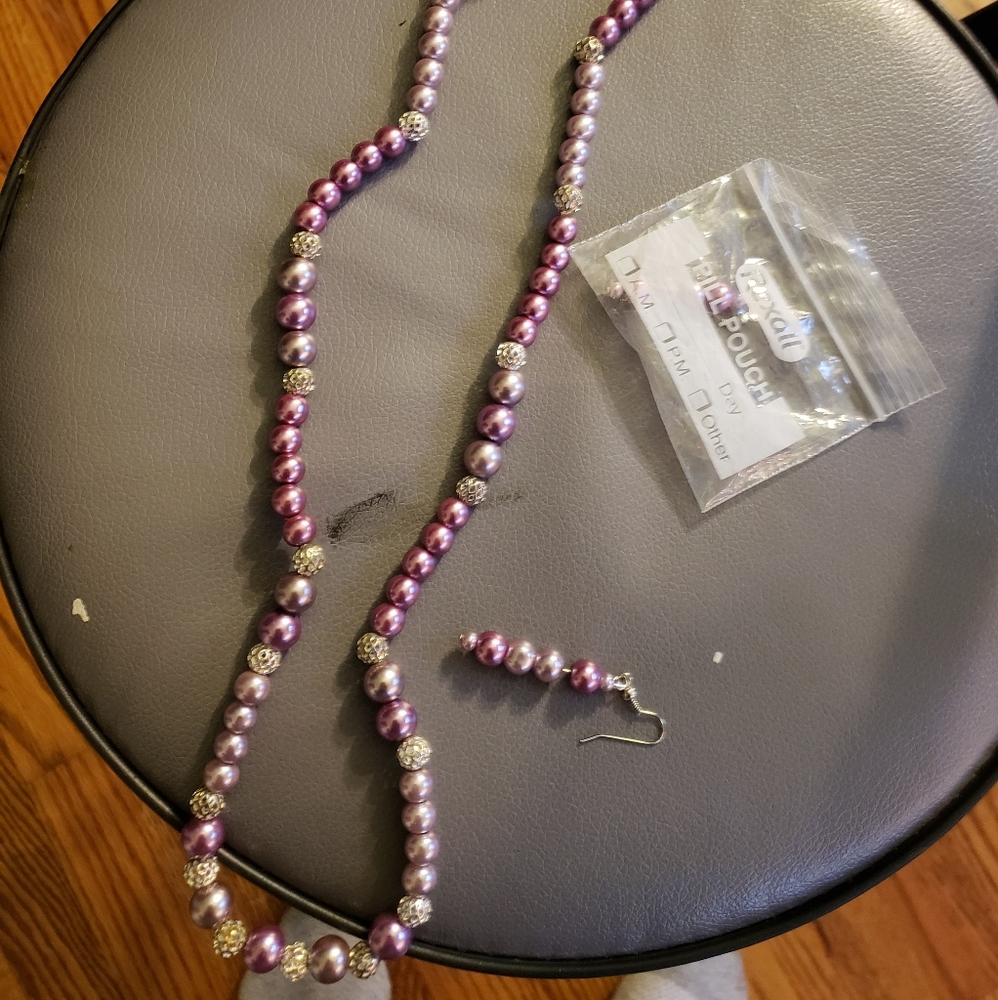 Homemade  necklace and earrings